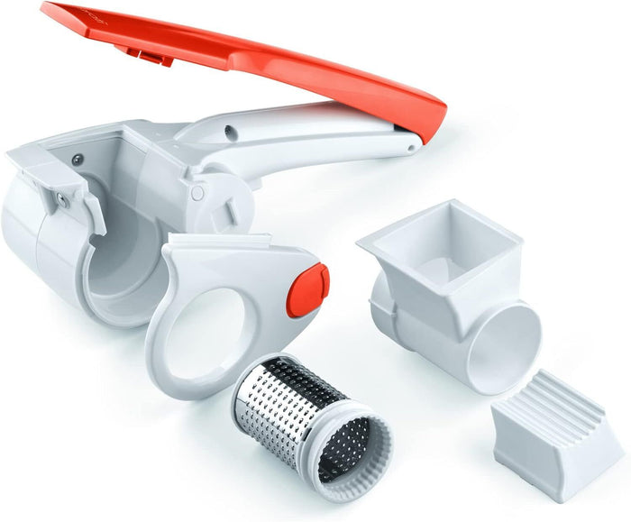 Ariete Gratì 2.0 Grattugia Elettrica Senza Fili Rullo Inox Bianco-Arancione