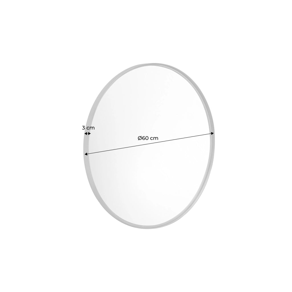 Specchio rotondo in metallo, 60cm, oro