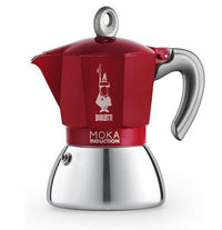 Bialetti Moka Induktion 0,28 L Rosso, Acciaio inossidabile