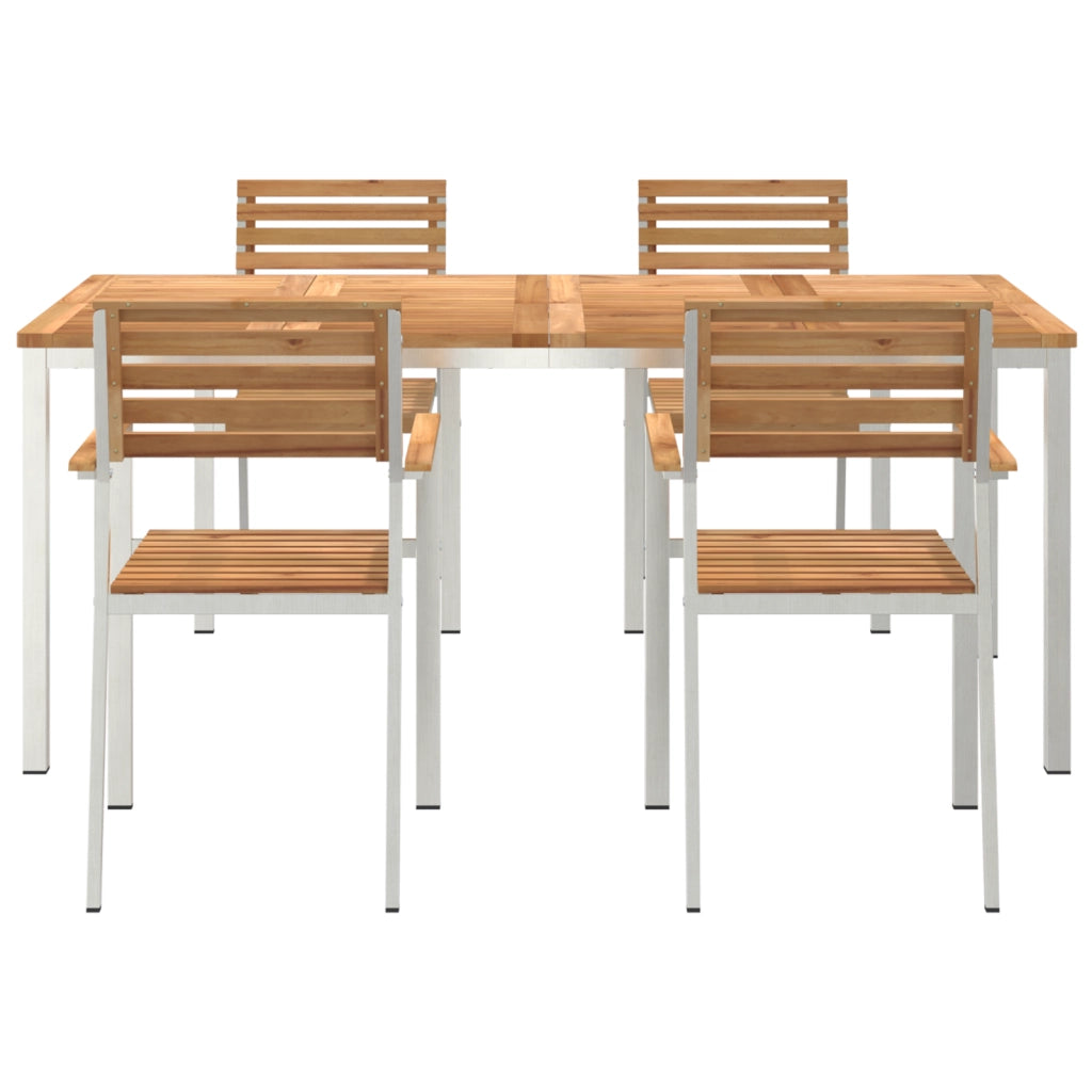 Set pranzo giardino  5 pezzi in legno massello di teak