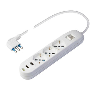 Poly Pool PP2526 prolunghe e multiple 1,5 m 3 presa(e) AC Interno Bianco