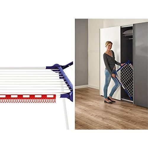 Leifheit Pegasus 180 Classic Stendibiancheria da pavimento Blu, Bianco