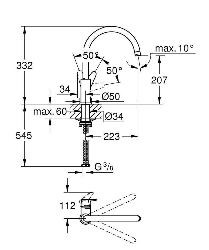 GROHE Start Curve Cromo