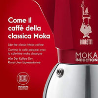 Bialetti Moka induction 0,1 L Rosso, Argento