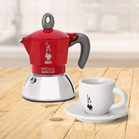 Bialetti Moka induction 0,1 L Rosso, Argento