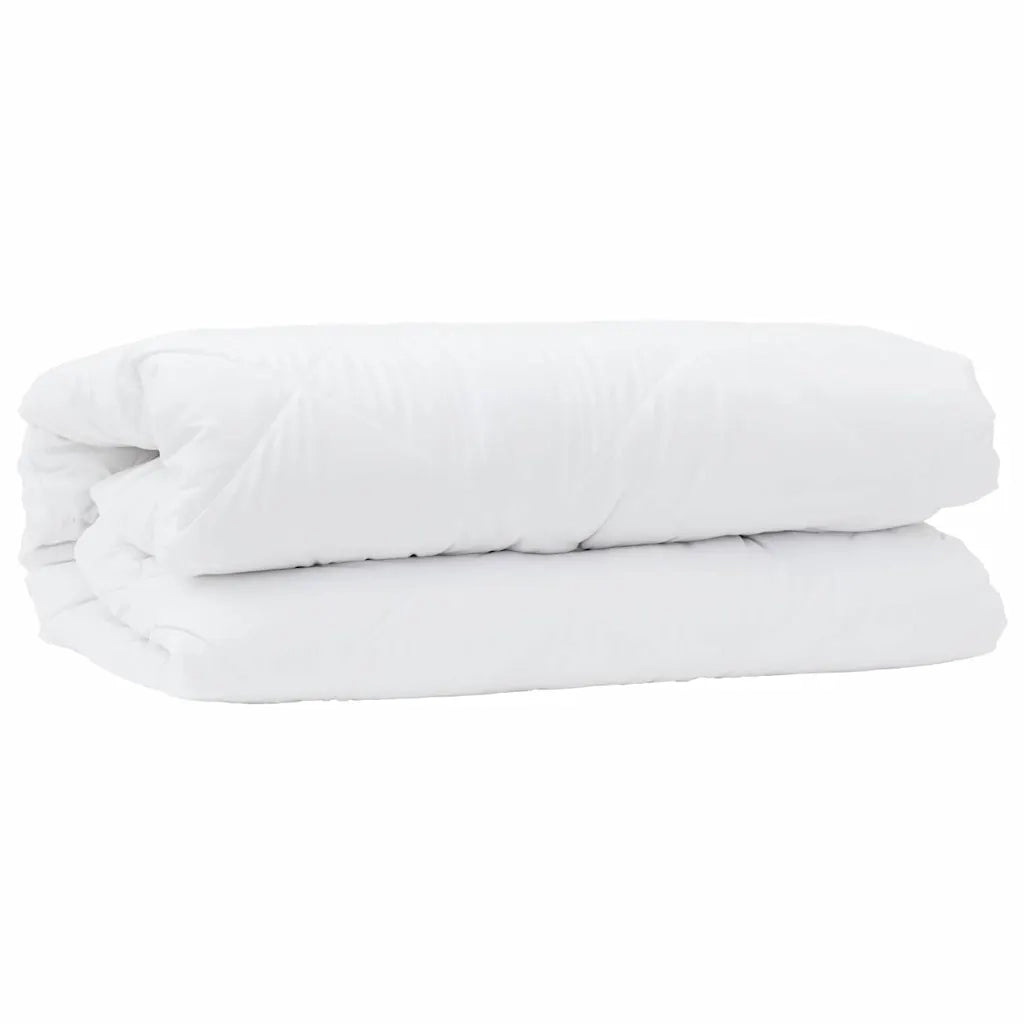 vidaXL Trapunte & Duvet Bianco 155 x 200 cm Microfibra