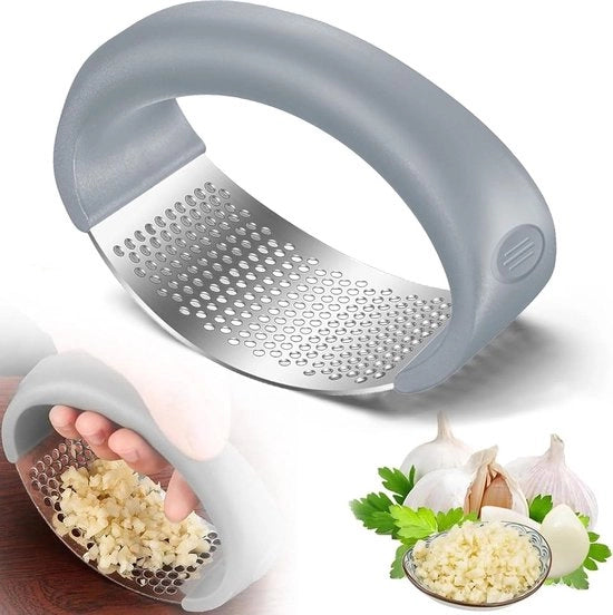 Persa knoflook e gengibre in acciaio inossidabile - keuken pers per knoflook e gengibre (grigio)