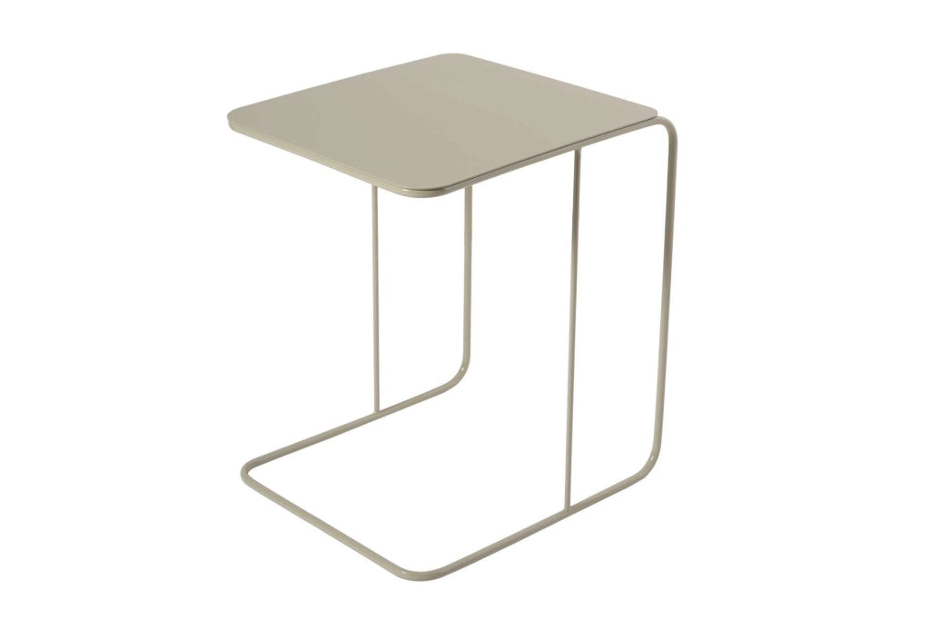 Tavolino in metallo "Poet" 47 x 46 x 57 cm - Taupe