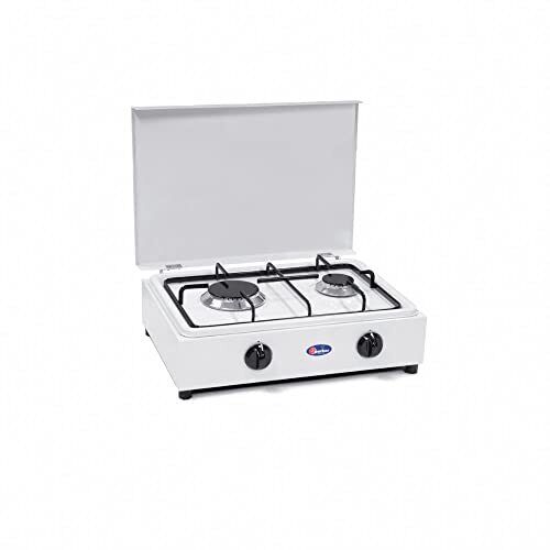 Parker FO200CGPM Fornello 2 Fuochi a Gas Metano con Piano Removibile