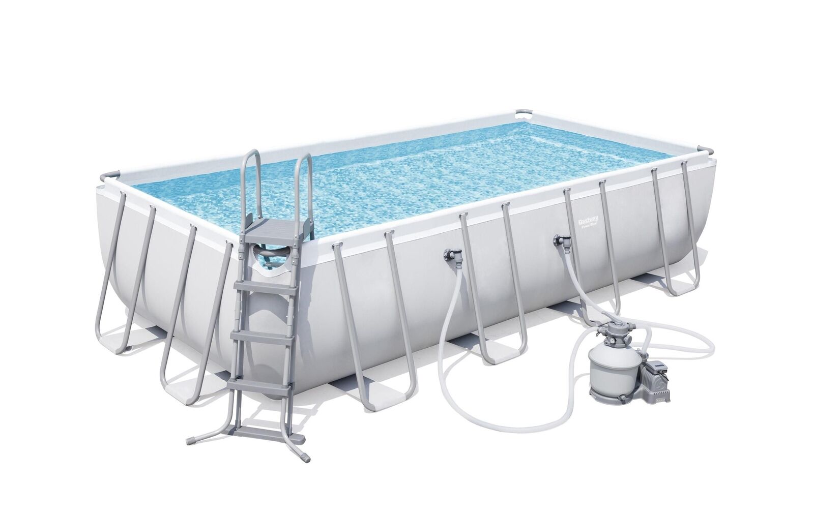 Bestway Power Steel Piscina mis.549x274x122 cm, pvc/tritech, effetto mosaico interno, include filtro a sabbia, copertura, scaletta, dosatore chimico ChemConnect