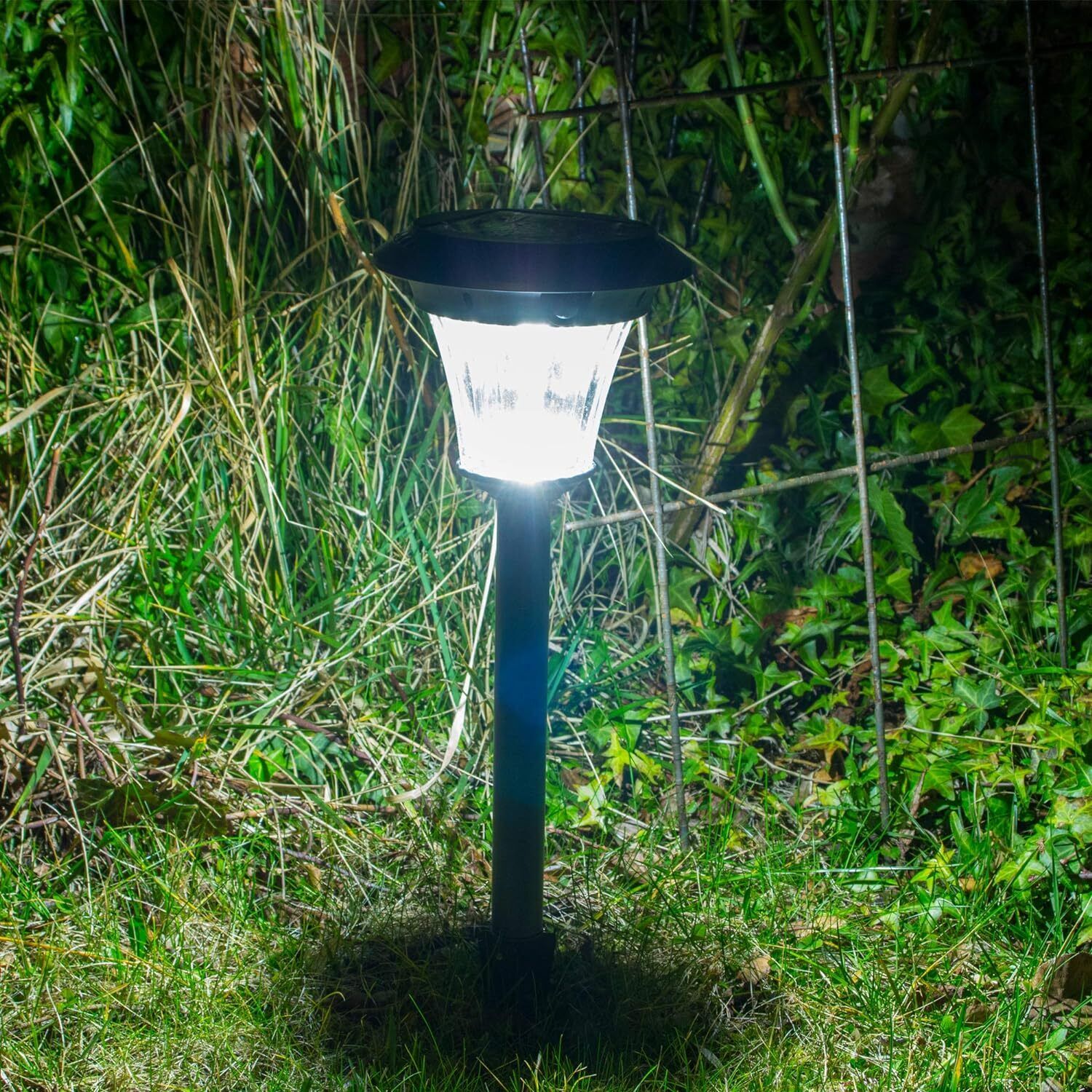 Duracell Lampada Led da Esterni con Picchetto in Vetro e Acciaio con Sensore di Movimento