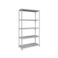 Bizzotto Scaffale Metallo 5 ripiani Portata Ripiano 70kg 100X40X188 Cm Grigio