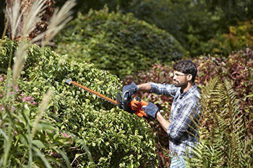 Black & Decker Black + Decker Elektro-Heckenschere (500W, 50 cm Schwertlänge, 22 mm Schnittstärke, Bügel-Zweithandgriff und transparentem Handschutz, für mittlere bis große Hecken)