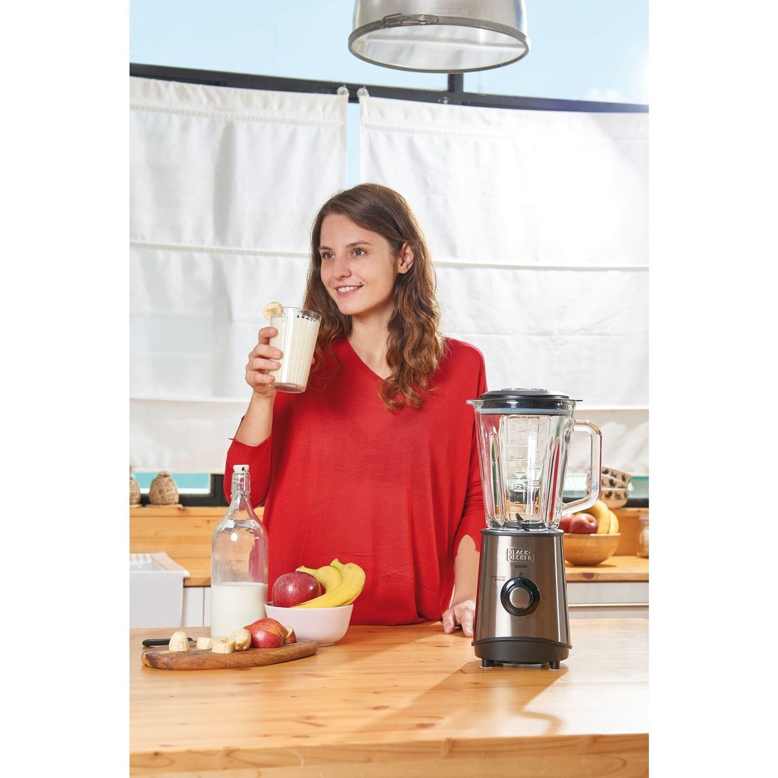 Black & Decker BXJB800E Frullatore da tavolo 800 W Nero, Trasparente