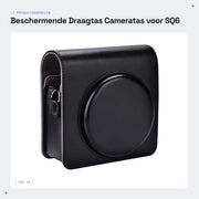 Copertura per macchina fotografica SQ6 Instax - materiale PU - chiusura rimovibile - nero - protezione contro graffi