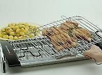 Ariete 732 Churrasco Grill, Barbecue elettrico, 2000 W, Doppia Griglia in acciaio cromato, Regolazione temperatura, Grigio