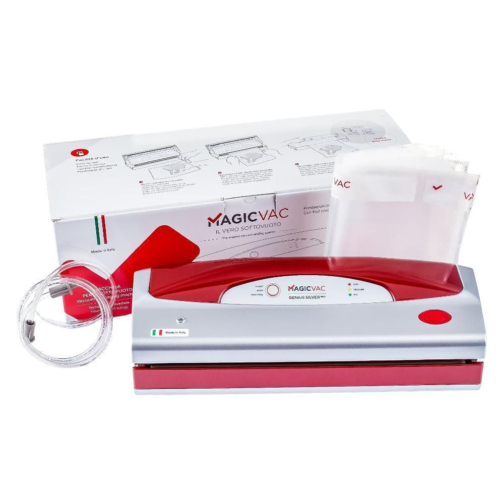 Magic Vac Genius Silver macchina per sottovuoto 800 mbar Rosso, Argento