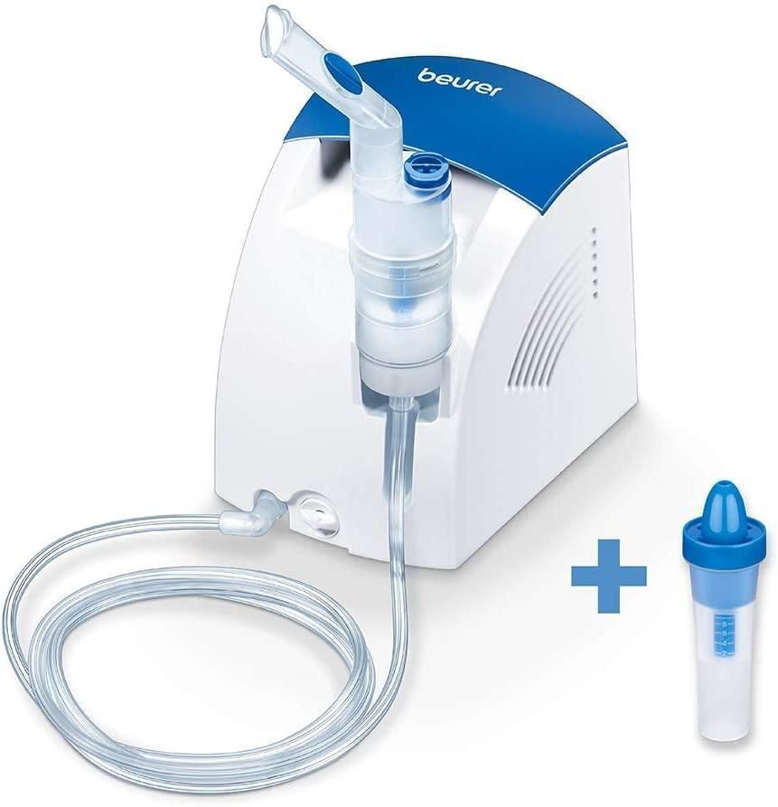 Beurer Ih 26 Aerosol Con Doccia Nasale E Accessori Completi Inclusi, Bianco/Blu, ?16.6 x 14.8 x 14.1 cm