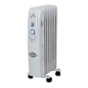 DCG Eltronic RA2807 stufetta elettrica Nero, Bianco 1500 W Radiatore