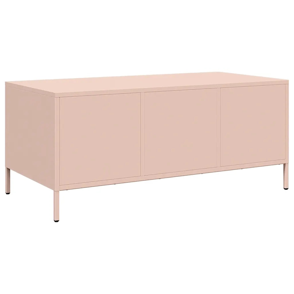 Tavolino Rosa 101,5x50x43,5 cm in Acciaio Laminato a Freddo 851275