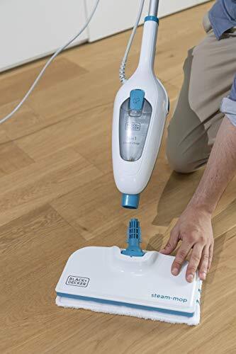 Black & Decker FSMH13E5 Pulitore a vapore Bianco, Blu