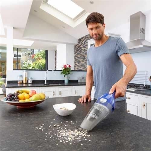 Black & Decker NVC115WA aspirapolvere senza filo Blu, Grigio Senza sacchetto