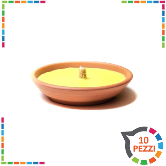 Fiaccole alla citronella 10pz vaso coccio zanzare giardini Stoppino antivento