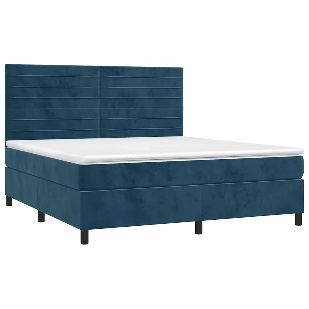Giroletto a Molle con Materasso Blu Scuro 180x200 cm in Vellutocod mxl 99850