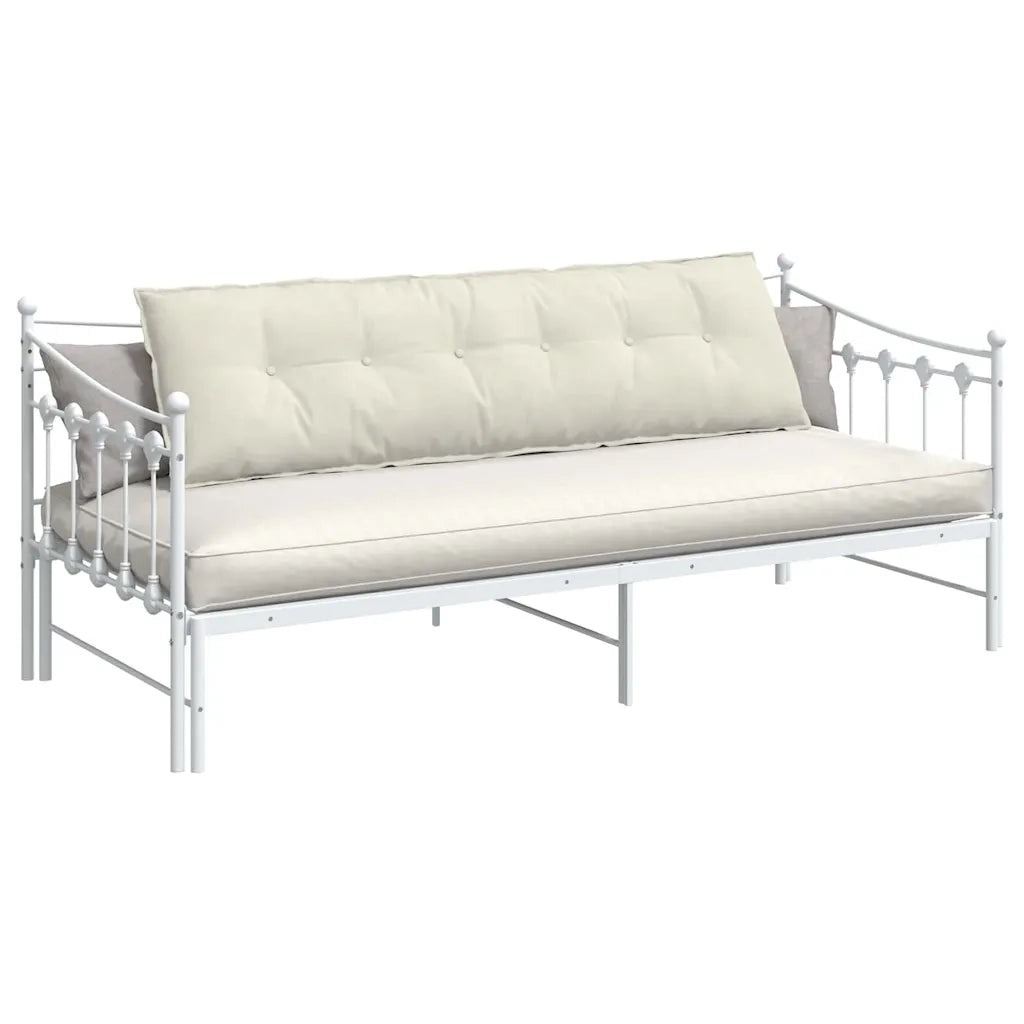 Cuscino per Schiena Crema 180 x 50 cm Tessuto in Cords