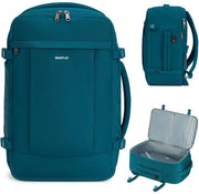 Borsa a Mano 30L per Bagaglio a Mano, Antifurto per easyjet bagaglio a mano 45x36x20, Borsa a Mano per Laptop 3D, Recuperata, Borsa da Viaggio Impermeabile, Borsa a Mano per Cabina per Signora/Signore (Blu/Verde)