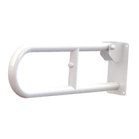 Maniglione serie care ribaltabile in acciaio laccato bianco 70 cm