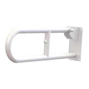 Maniglione serie care ribaltabile in acciaio laccato bianco 70 cm