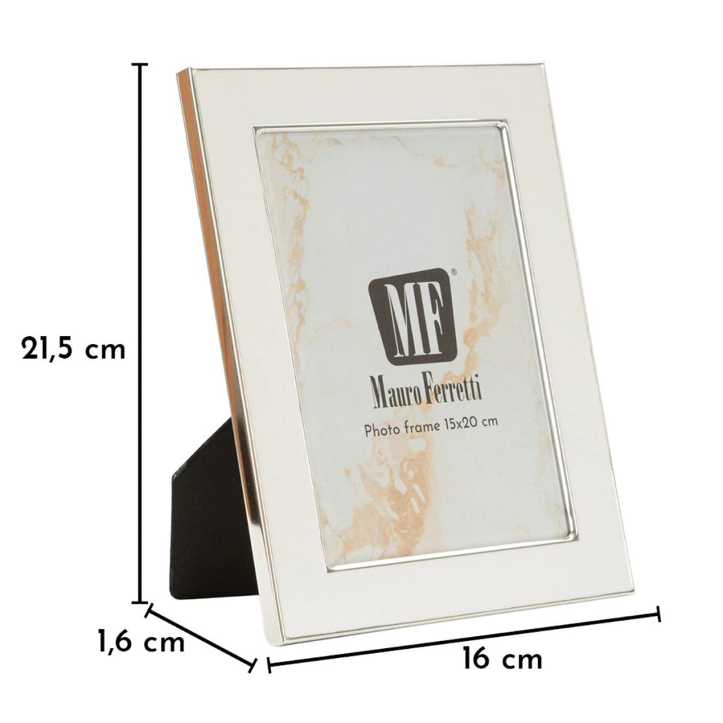 Portafoto VKH1011, Bianco, Metallo, 16x1,6x21,5 cm