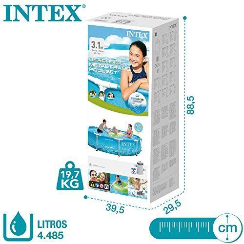 Intex Piscina Frame Beachside 28208 305x76 cm con Pompa Filtrante