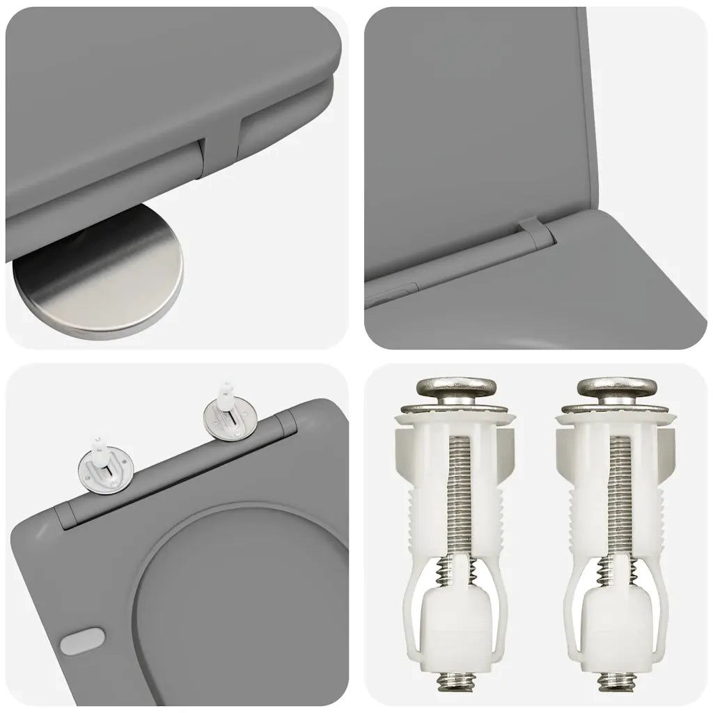 Sedile del WC Grigio 47 x 36 x 3,4 cm Duroplast CFW4031963
