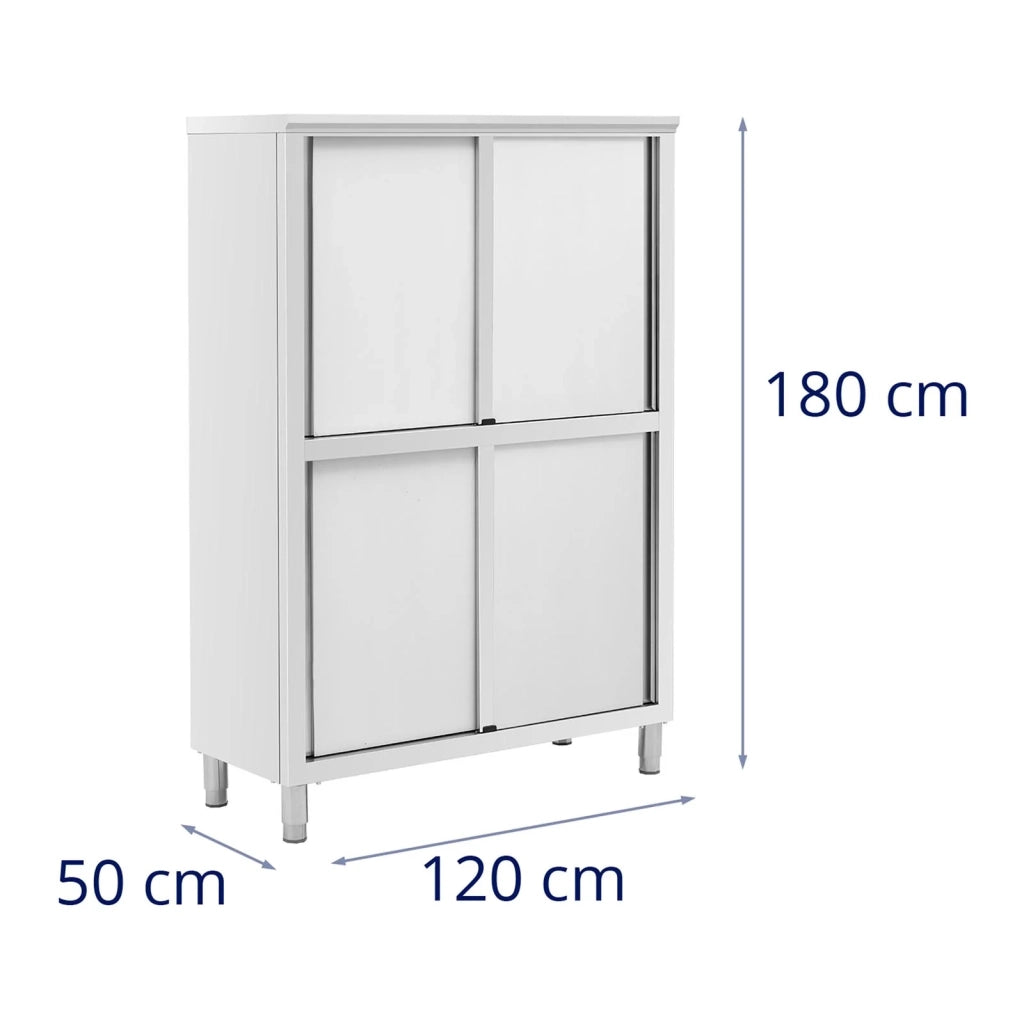 Armadio 120 x 50 x 180 cm 4 ripiani fino a 200 kg armadio per camera da letto armadio per spogliatoio acciaio inox 14_0005157