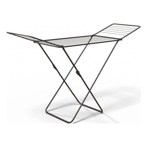 Gimi Stendibiancheria X-Leg Glory Lega di Acciaio, Nero, 18 mt di stenditura