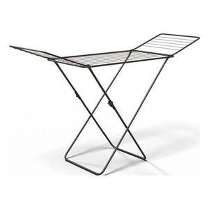 Gimi Stendibiancheria X-Leg Glory Lega di Acciaio, Nero, 18 mt di stenditura