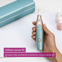Beurer MP 84 Fresa elettronica per Unghie Professionale Cordless con Batteria Ricaricabile, 10 Accessori per Manicure e Pedicure e Pratica Custodia con Funzione di Ricarica