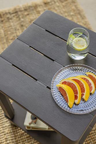 Allibert Tavolino da Esterno Patio Grafite