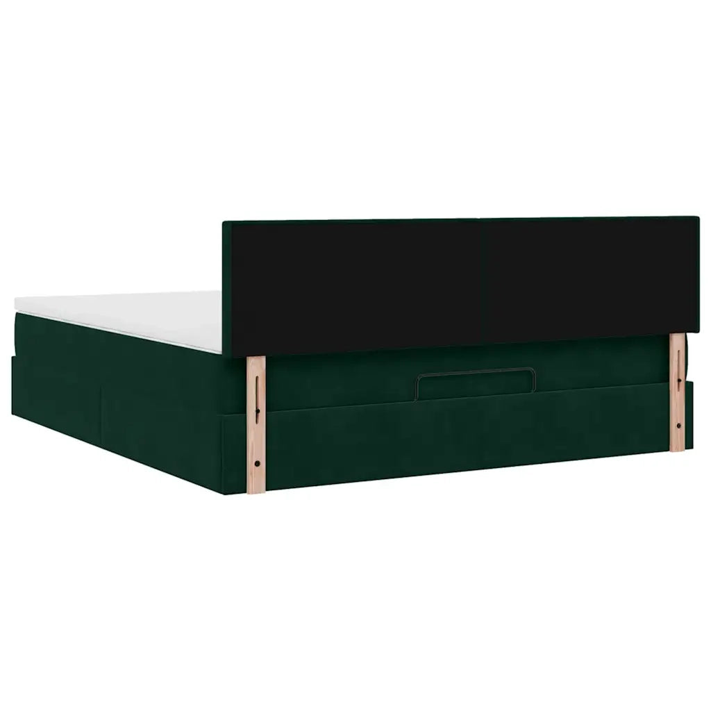 Struttura Letto Pouf con Materasso 180x200 cm in Velluto 3311720