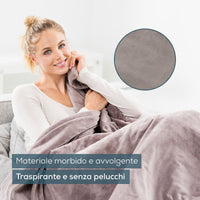 Beurer Coperta elettrica HD 150 XXL, termocoperta elettrica con spegnimento automatico, 200 x 150 cm, 6 impostazioni di temperatura, lavabile in lavatrice, morbida coperta, tortora