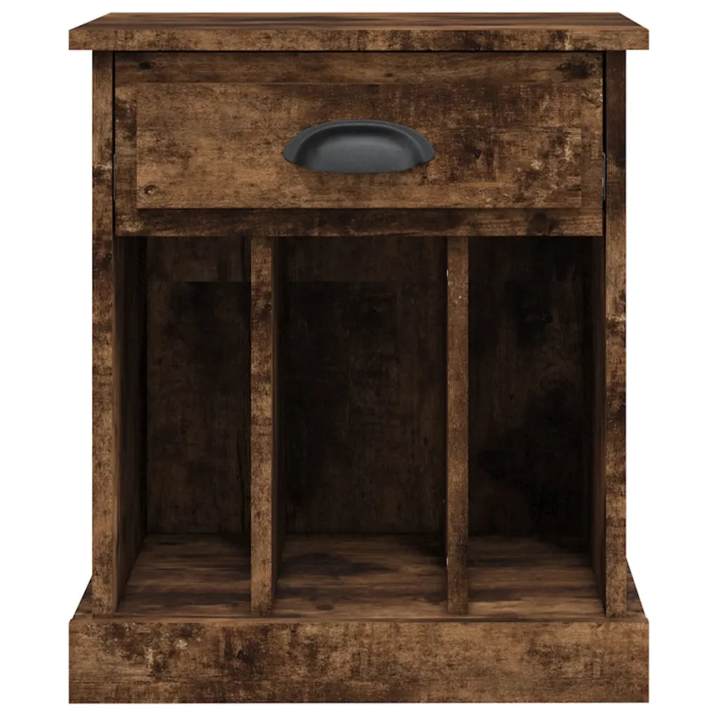 Comodino | Armadio da Notte | Mobiletto da notte Rovere Fumo 43x36x50 cm