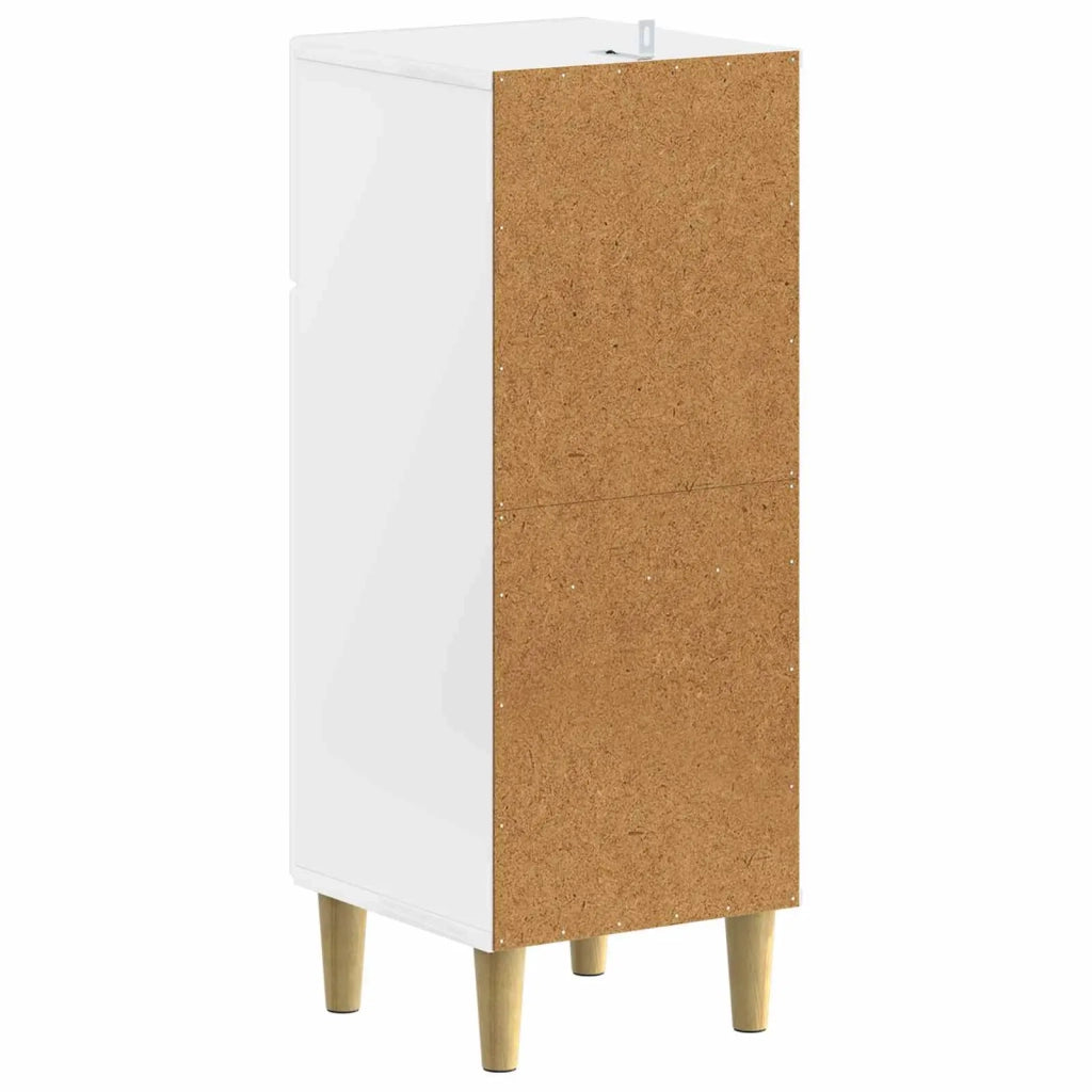 Mobiletto da Bagno ARNHEM Bianco Lucido 30 x 31 x 80 cm 896609