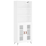Credenza | Madia | Buffet da pranzo | Armadio da pranzo Bianca 69,5x34x180 cm in Legno Multistrato