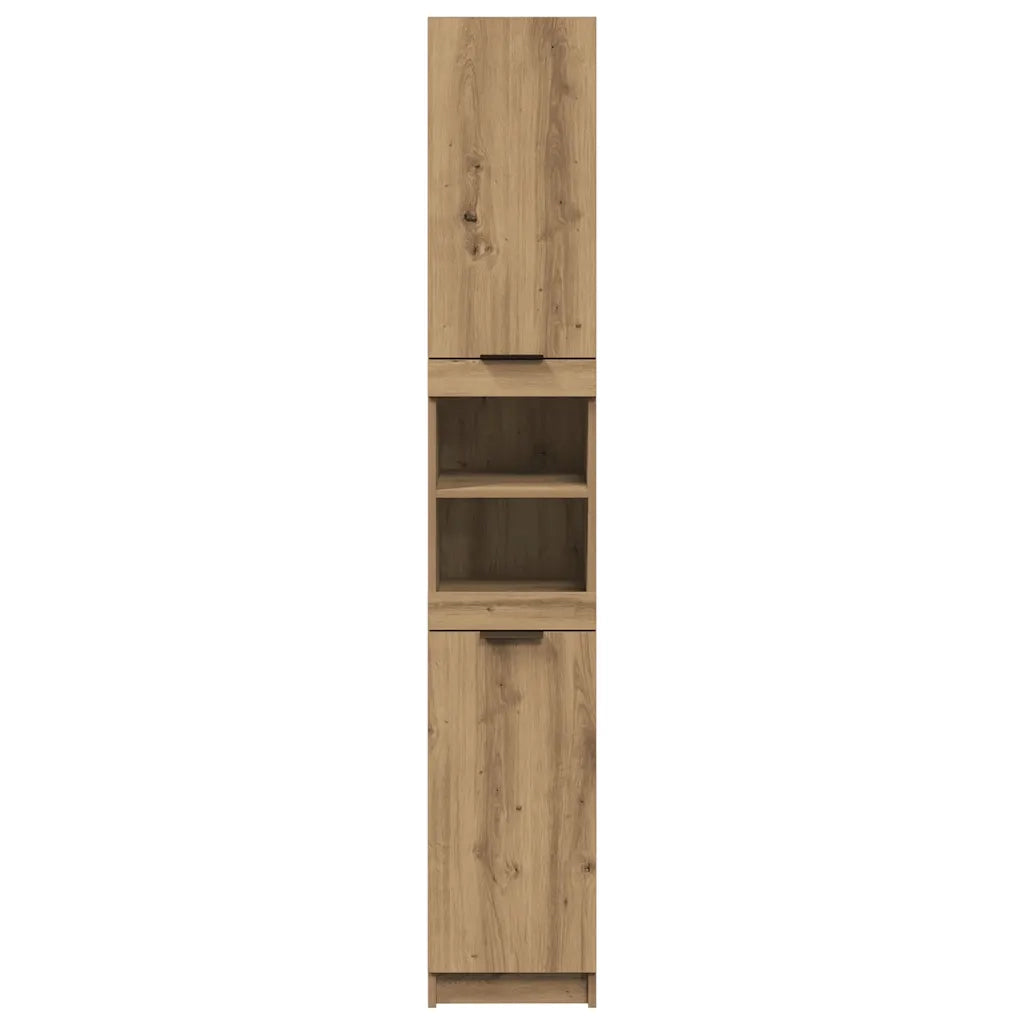 Armadietto da Bagno Rovere Artigianale 32x34x188,5cm Truciolato 856944