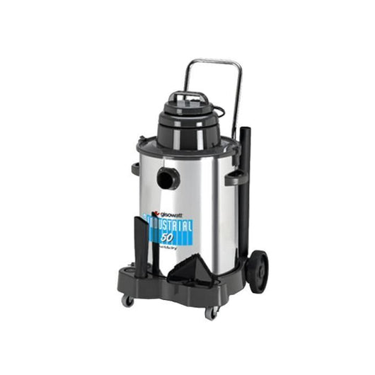 Gisowatt INDUSTRIAL 50 wetanddry Aspiratutto con Carrello, 50lt, Inox