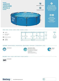 Bestway Steel Pro 56406 piscina fuori terra Piscina con bordi Piscina rotonda 4678 L