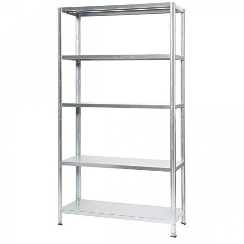 Grima Scaffale Incastro Zincato 5 Ripiani Portata 400kg 100X40X186 Cm