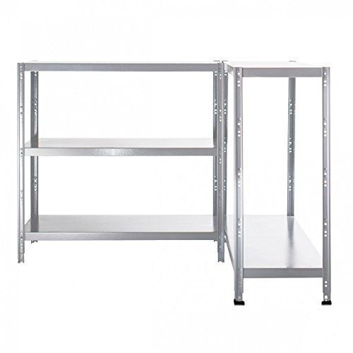 Grima Scaffale Incastro Zincato 5 Ripiani Portata 400kg 100X40X186 Cm